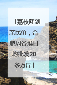 荔枝降到亲民价，合肥周谷堆日均批发20多万斤