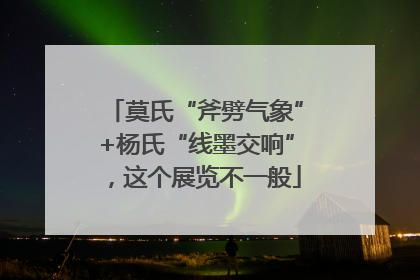 莫氏“斧劈气象”+杨氏“线墨交响”，这个展览不一般