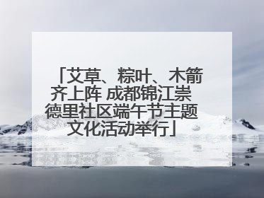 艾草、粽叶、木箭齐上阵 成都锦江崇德里社区端午节主题文化活动举行