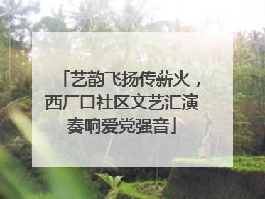 艺韵飞扬传薪火，西厂口社区文艺汇演奏响爱党强音