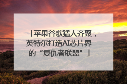 苹果谷歌猛人齐聚，英特尔打造AI芯片界的“复仇者联盟”