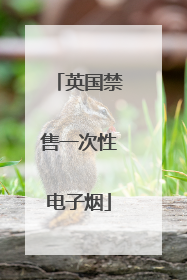 英国禁售一次性电子烟
