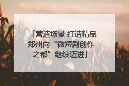 营造场景 打造精品 郑州向“微短剧创作之都”继续迈进