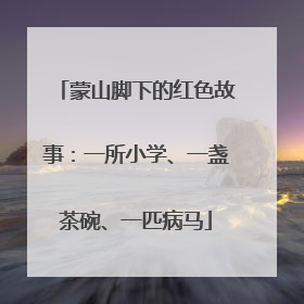 蒙山脚下的红色故事：一所小学、一盏茶碗、一匹病马