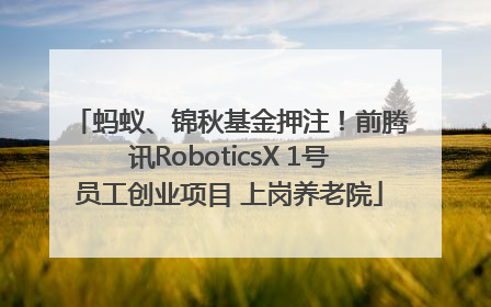 蚂蚁、锦秋基金押注！前腾讯RoboticsX 1号员工创业项目 上岗养老院