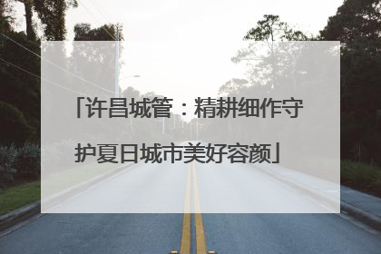 许昌城管：精耕细作守护夏日城市美好容颜