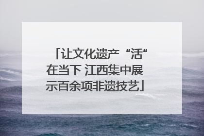 让文化遗产“活”在当下 江西集中展示百余项非遗技艺