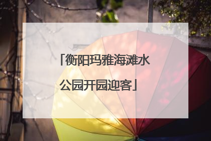 衡阳玛雅海滩水公园开园迎客