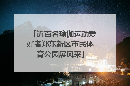 近百名瑜伽运动爱好者郑东新区市民体育公园展风采