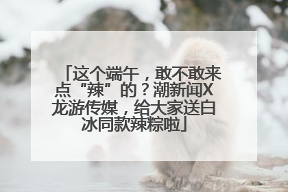 这个端午，敢不敢来点“辣”的？潮新闻X龙游传媒，给大家送白冰同款辣粽啦
