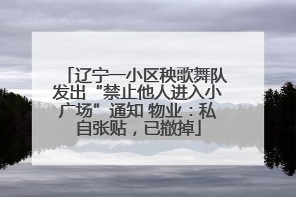 辽宁一小区秧歌舞队发出“禁止他人进入小广场”通知 物业：私自张贴，已撤掉