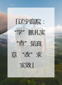 辽宁高院：“学”抓扎实 “查”见真章 “改”求实效
