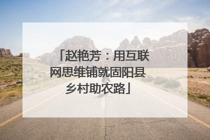 赵艳芳：用互联网思维铺就固阳县乡村助农路