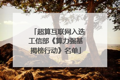 超算互联网入选工信部《算力强基揭榜行动》名单