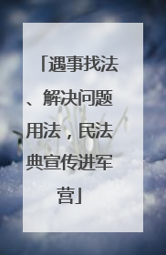 遇事找法、解决问题用法，民法典宣传进军营