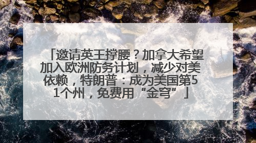邀请英王撑腰？加拿大希望加入欧洲防务计划，减少对美依赖，特朗普：成为美国第51个州，免费用“金穹”