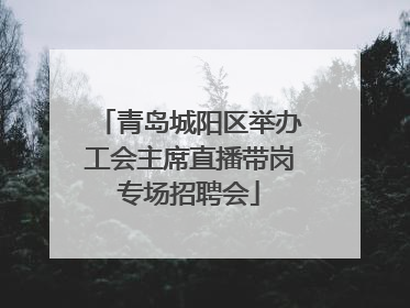 青岛城阳区举办工会主席直播带岗专场招聘会