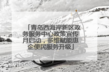 青岛西海岸新区政务服务中心政策宣传月启动，多维赋能惠企便民服务升级