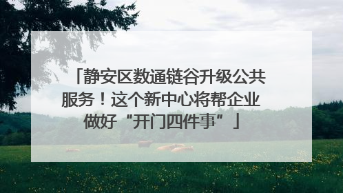 静安区数通链谷升级公共服务！这个新中心将帮企业做好“开门四件事”