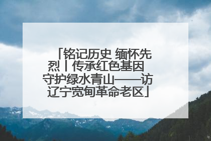 铭记历史 缅怀先烈丨传承红色基因 守护绿水青山——访辽宁宽甸革命老区