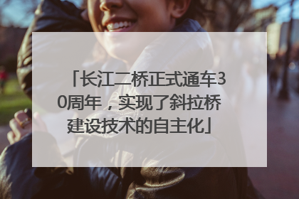 长江二桥正式通车30周年，实现了斜拉桥建设技术的自主化
