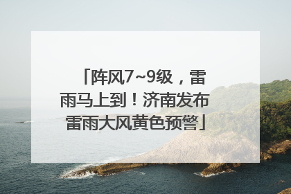 阵风7~9级，雷雨马上到！济南发布雷雨大风黄色预警