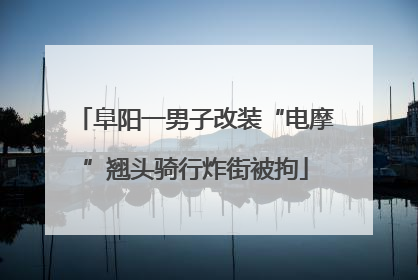 阜阳一男子改装“电摩”翘头骑行炸街被拘