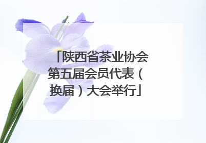 陕西省茶业协会第五届会员代表（换届）大会举行