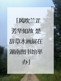 风吹兰芷 芳华如故 楚辞草木画展在湖南图书馆举办