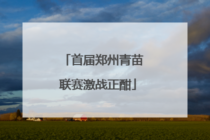 首届郑州青苗联赛激战正酣