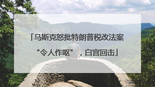 马斯克怒批特朗普税改法案“令人作呕”，白宫回击