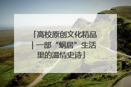 高校原创文化精品｜一部“蜗居”生活里的温情史诗