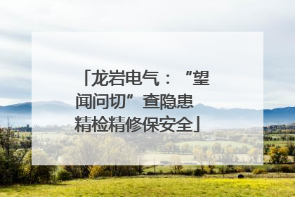 龙岩电气：“望闻问切”查隐患 精检精修保安全