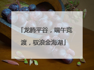 龙腾平谷，端午竞渡，驭浪金海湖