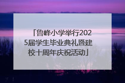 鲁峰小学举行2025届学生毕业典礼暨建校十周年庆祝活动