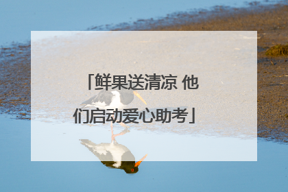 鲜果送清凉 他们启动爱心助考