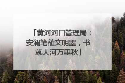 黄河河口管理局：安澜笔蘸文明墨，书就大河万里秋