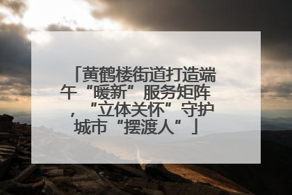 黄鹤楼街道打造端午“暖新”服务矩阵，“立体关怀”守护城市“摆渡人”