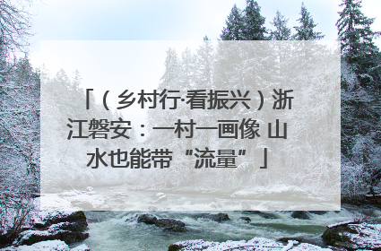 （乡村行·看振兴）浙江磐安：一村一画像 山水也能带“流量”