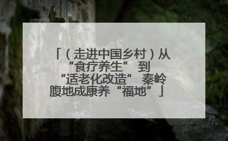 （走进中国乡村）从 “食疗养生” 到 “适老化改造” 秦岭腹地成康养“福地”