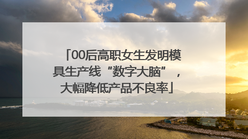 00后高职女生发明模具生产线“数字大脑”，大幅降低产品不良率