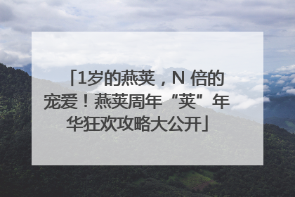 1岁的燕荚，N 倍的宠爱！燕荚周年“荚”年华狂欢攻略大公开
