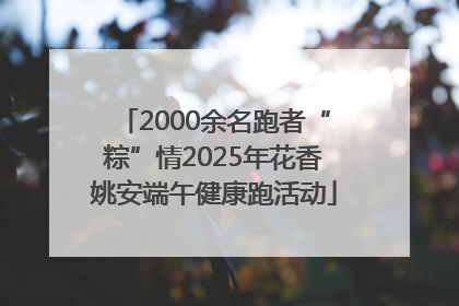 2000余名跑者“粽”情2025年花香姚安端午健康跑活动