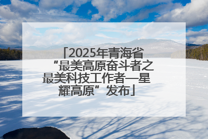 2025年青海省“最美高原奋斗者之最美科技工作者—星耀高原”发布