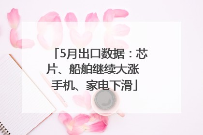 5月出口数据：芯片、船舶继续大涨 手机、家电下滑