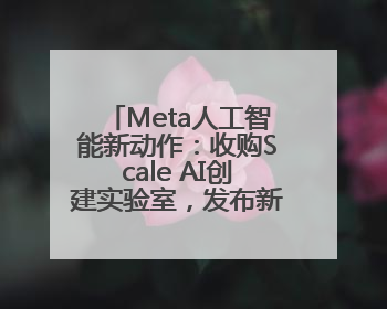 Meta人工智能新动作：收购Scale AI创建实验室，发布新世界模型